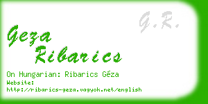 geza ribarics business card